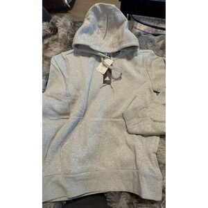 NEW men's size SMALL gray Adidas blank hoodie sweatshirt.